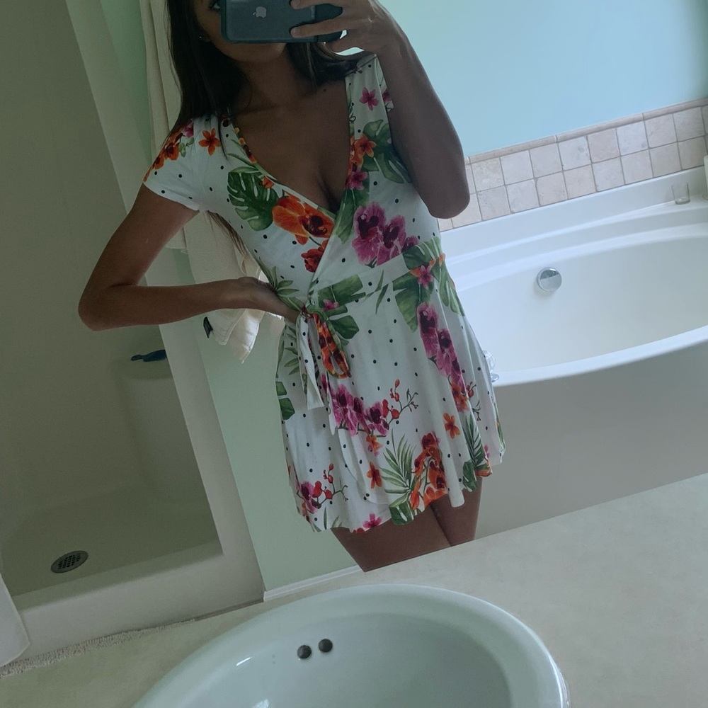 tie front romper